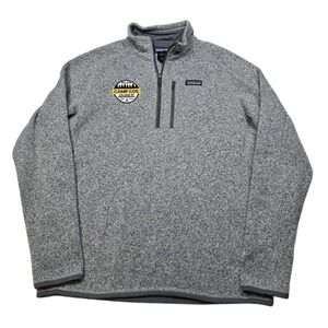 Patagonia Better Sweater Mens Large Gray Heather Pullover Camp College Logo